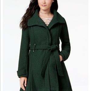 Madden girl small textured belt wrap coat